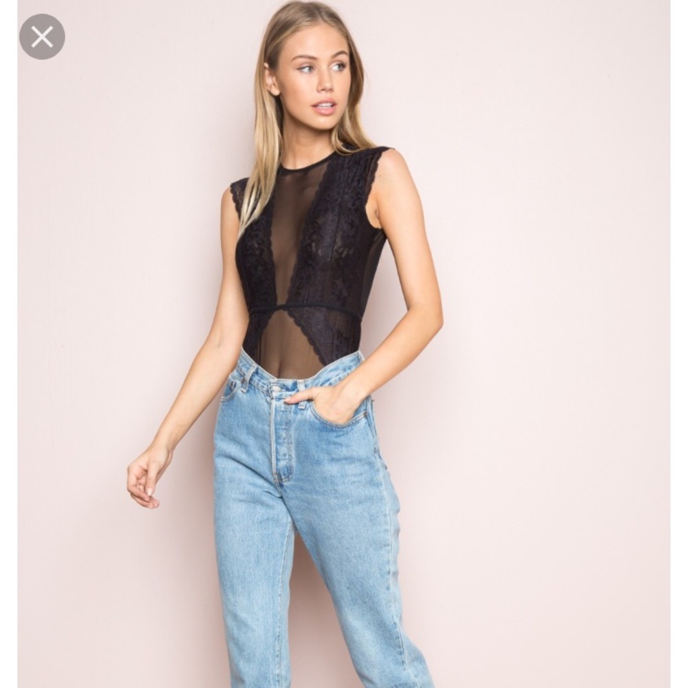 Brandy lace sheer Cynthia bodysuit